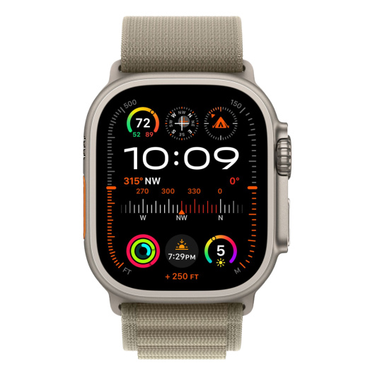 Умные часы Apple Watch Ultra 2 GPS+Cellular 49mm Titanium Case with Olive  Alpine Loop S