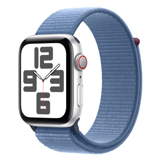 Умные часы Apple Watch Series SE 2023 Cellular 44мм Aluminum Case with Blue Sport Loop Серебристый