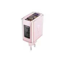 Зарядное устройство Acefast A45 Sparkling Series 65W GaN (2*USB-C+USB-A) розовый