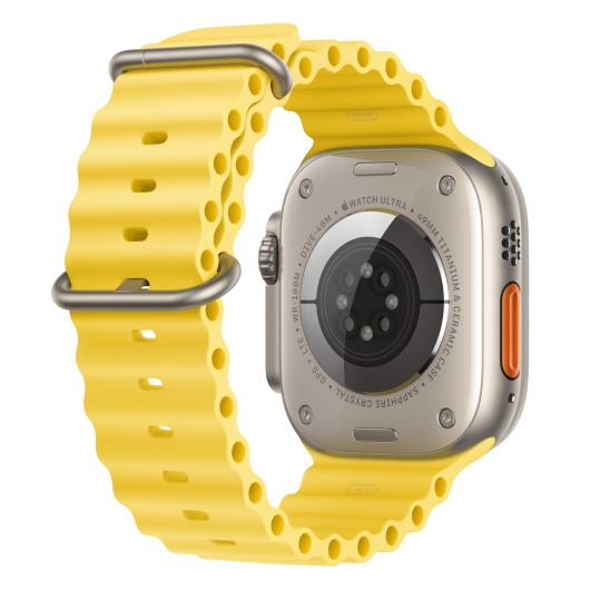Умные часы Apple Watch Ultra GPS+Cellular 49mm Titanium Case with Yellow Ocean Band, (MNHN3)
