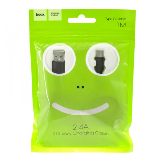 Кабель Hoco X13 Easy charged USB - Type-C 1 м Черный