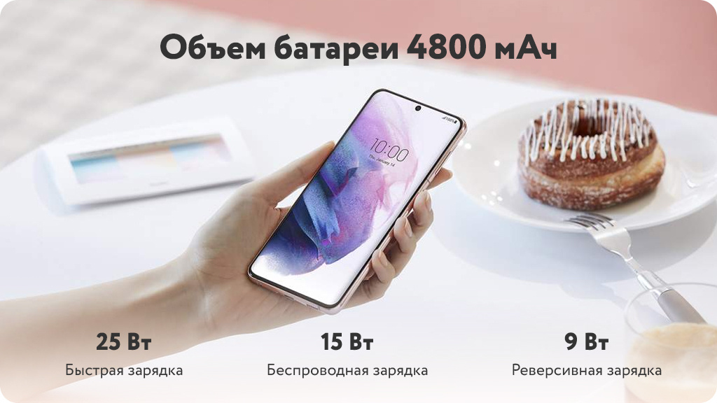 Samsung Galaxy S21+ 5G 8/128GB Серебряный фантом (Global Version)